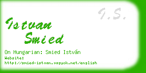 istvan smied business card